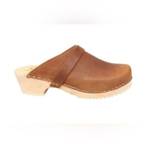 Lotta From Stockholm Brown Leather Clogs